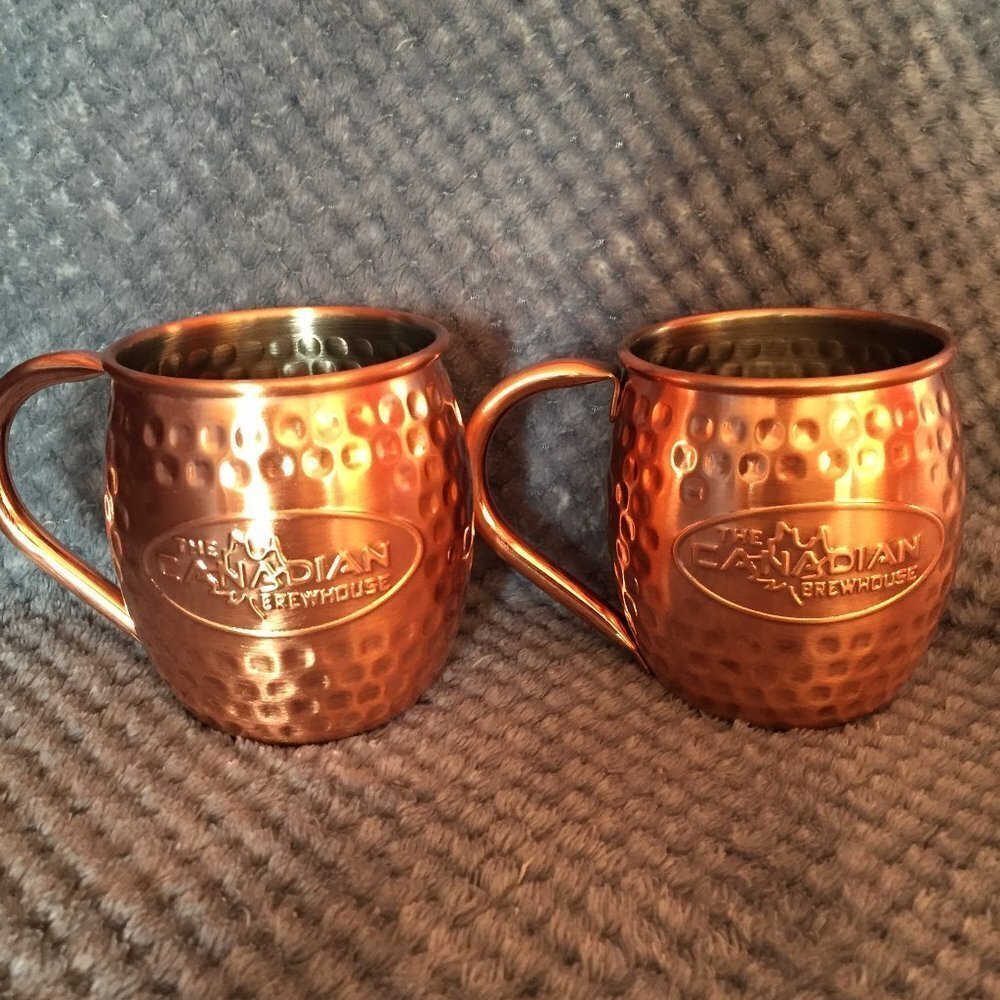 Nib Hammered Copper Moscow Mule Mugs Set Of 4 - Picture 3 of 7